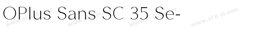 OPlus Sans SC 35 Se字体转换